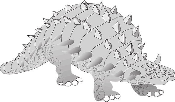 Stylized Ankylosaurus Illustration PNG