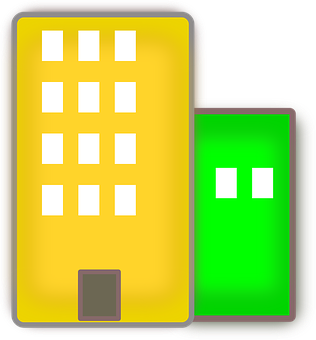 Stylized Apartment Building Icon PNG