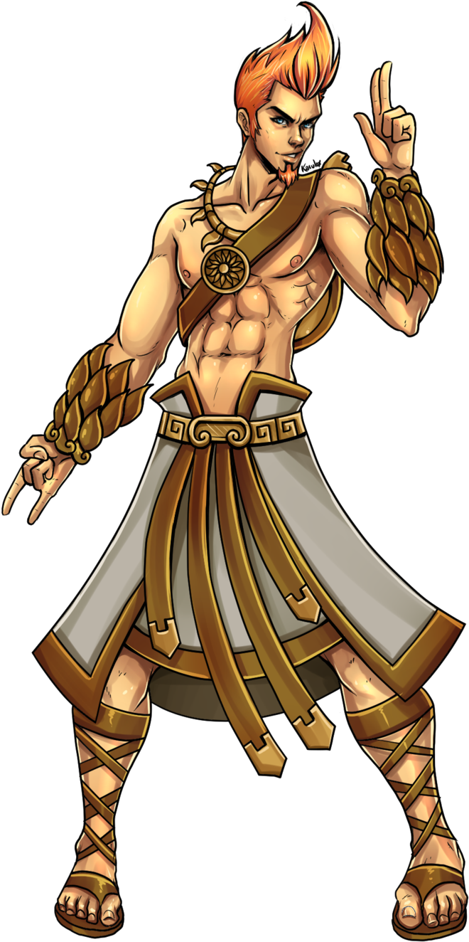 Stylized Apollo Character Art PNG