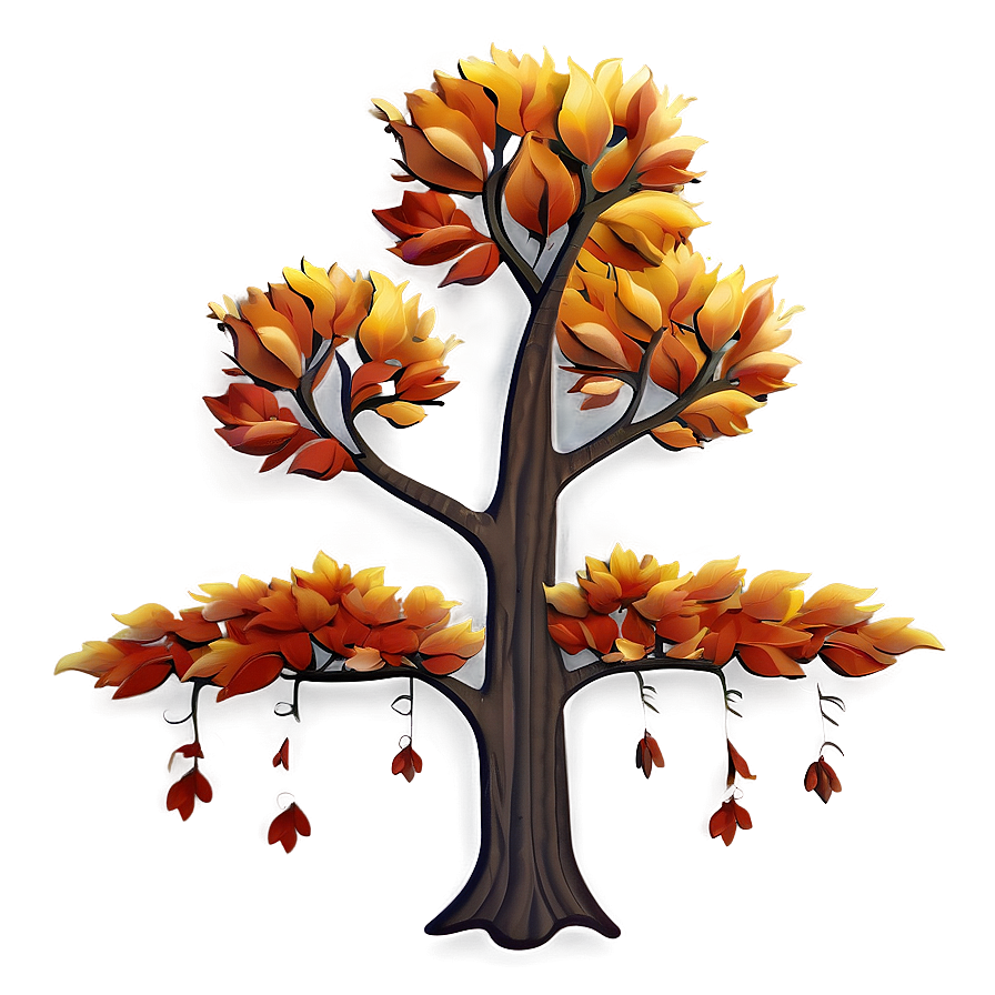 Stylized Autumn Tree Png Llh58 PNG