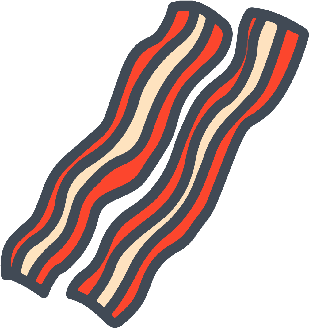 Stylized Bacon Strips PNG