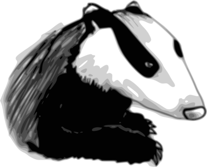 Stylized Badger Graphic PNG