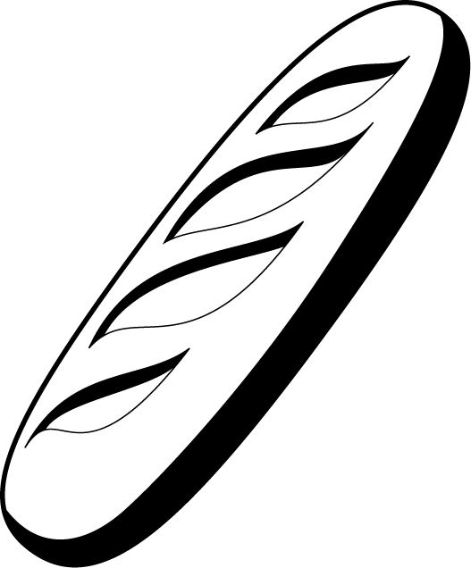 Stylized Baguette Icon PNG