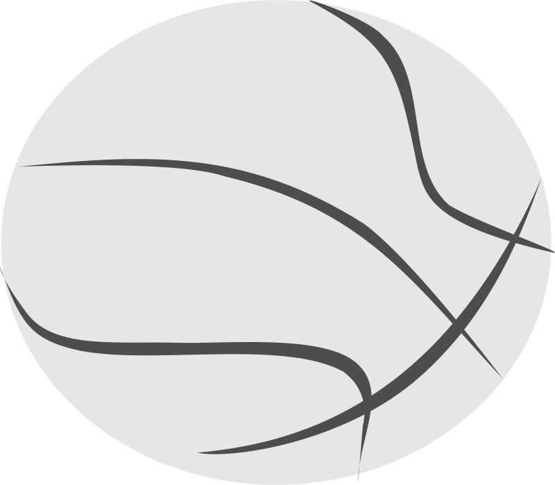 Stylized Basketball Clipart PNG