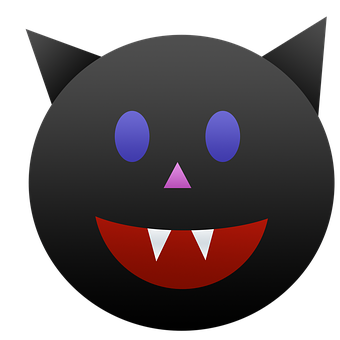 Stylized Bat Emoji Graphic PNG