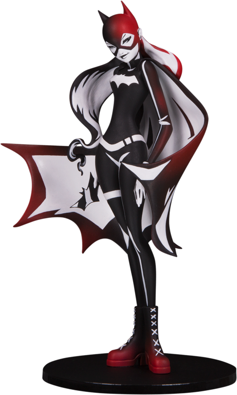 Stylized Batgirl Statue Figure PNG