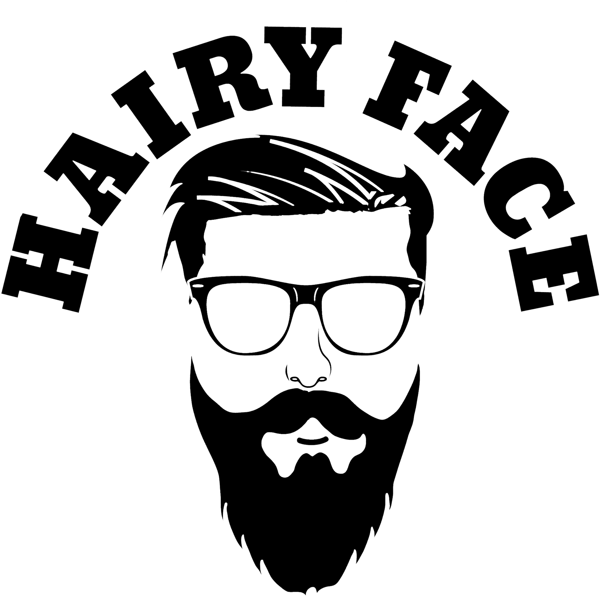 Stylized Bearded Man Graphic PNG