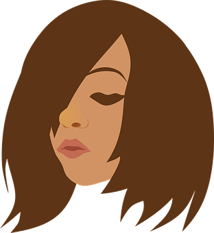 Stylized Beauty Profile Illustration PNG