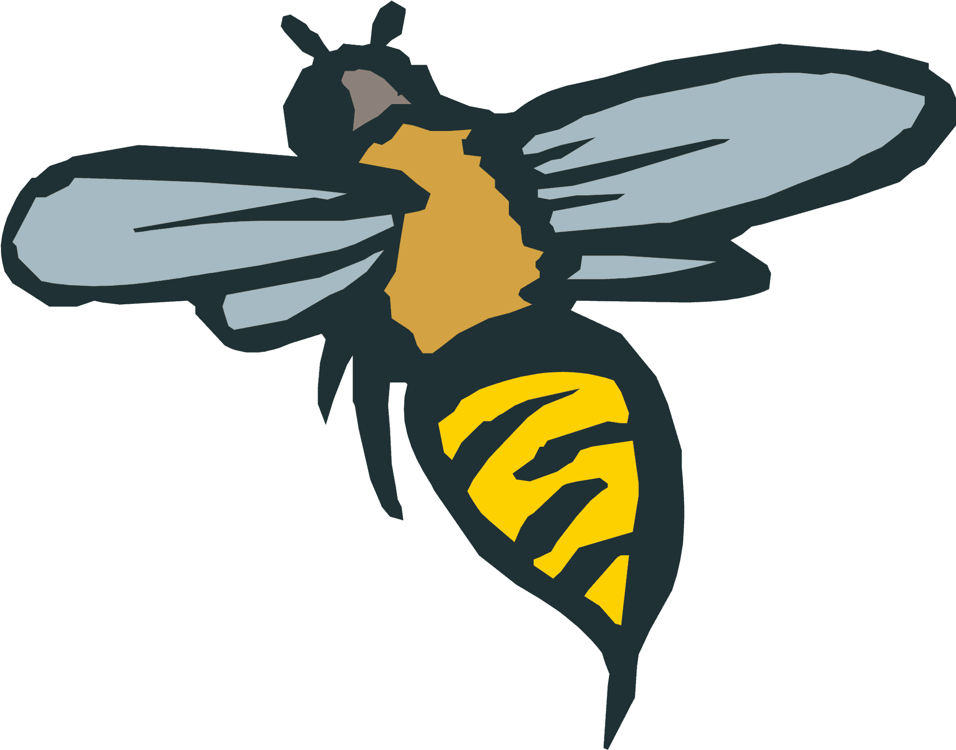 Stylized Bee Clipart PNG