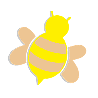 Stylized Bee Icon PNG