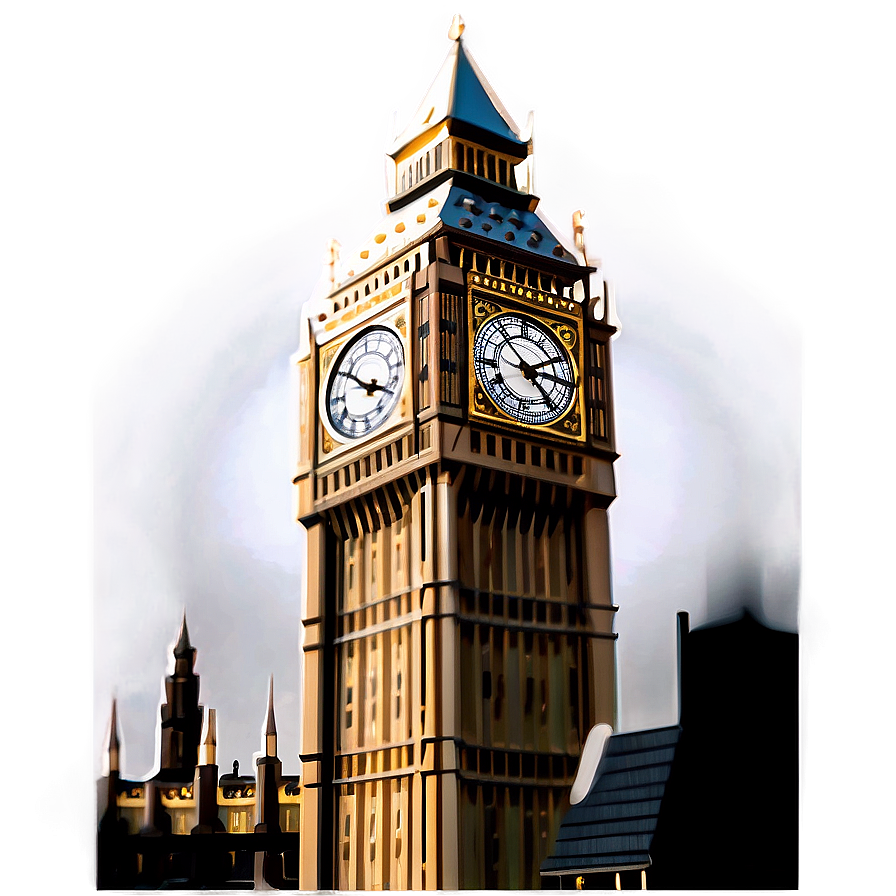 Download Stylized Big Ben Art Png Yac | Wallpapers.com