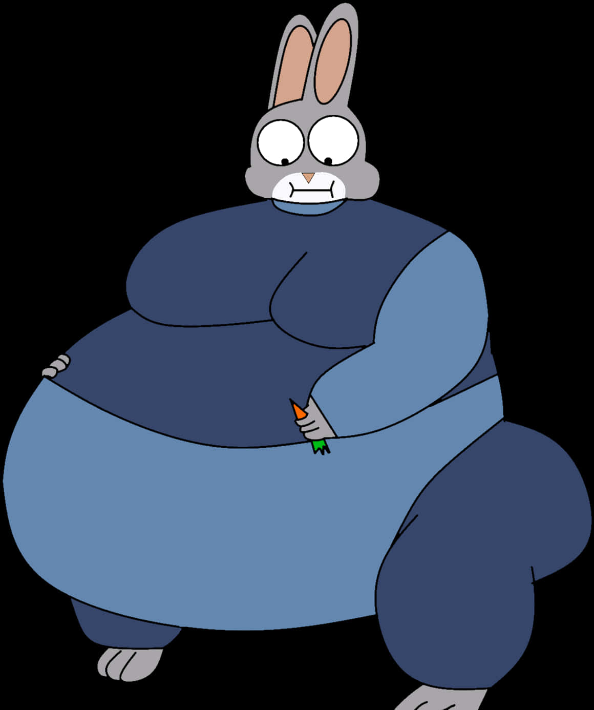 Stylized Big Bunny Cartoon PNG