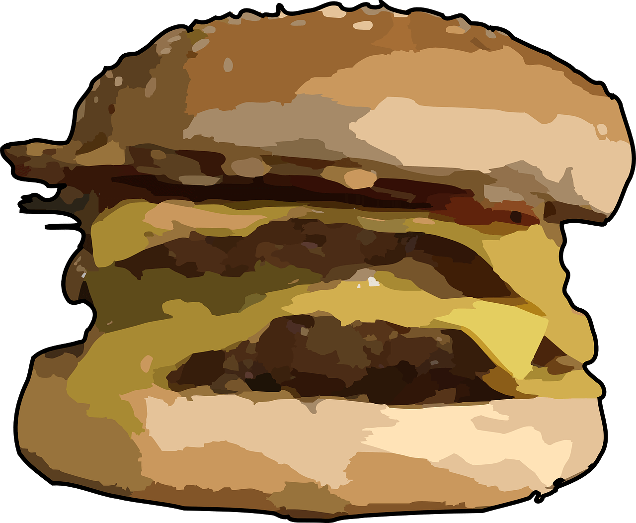 Stylized Big Mac Illustration PNG