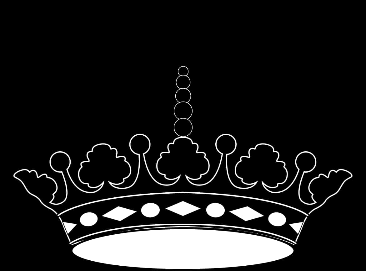 Stylized Black Crown Graphic PNG