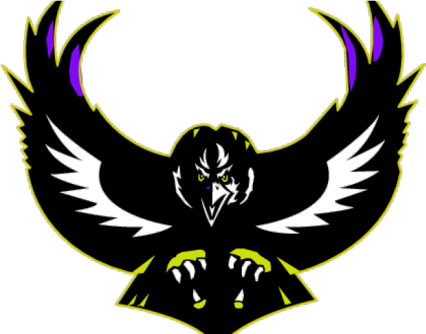 Stylized Black Raven Graphic PNG