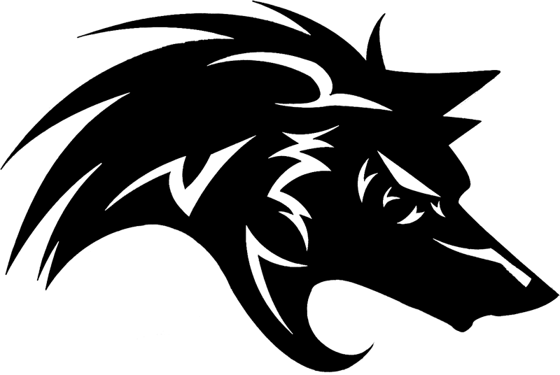 Stylized Black Wolf Logo PNG