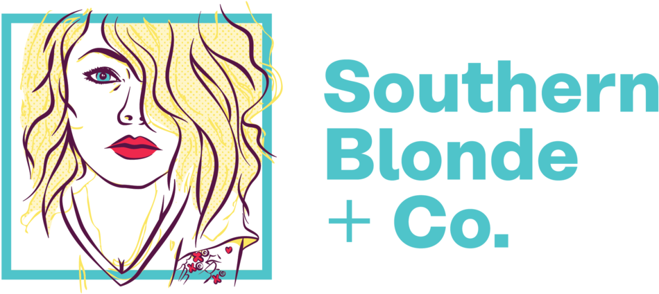 Stylized Blonde Illustration Logo PNG