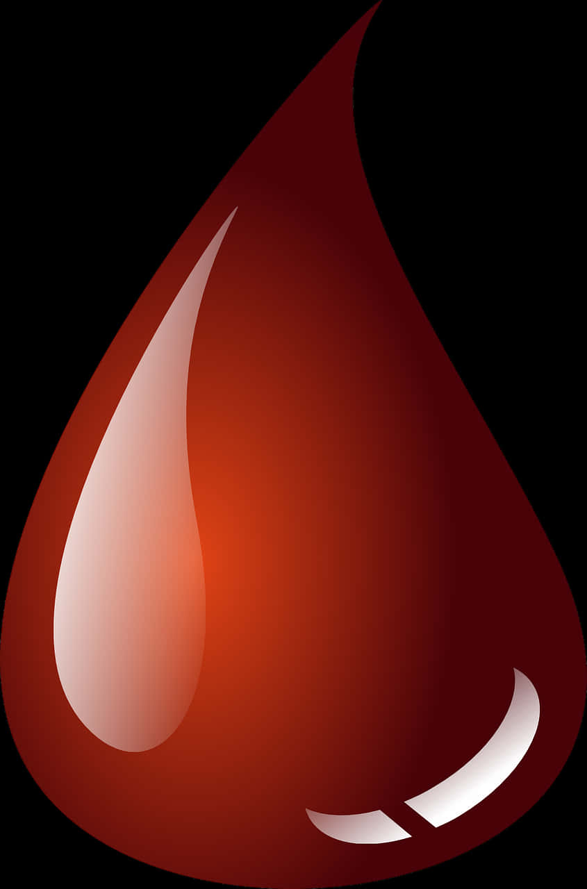 Stylized Blood Drop Graphic PNG