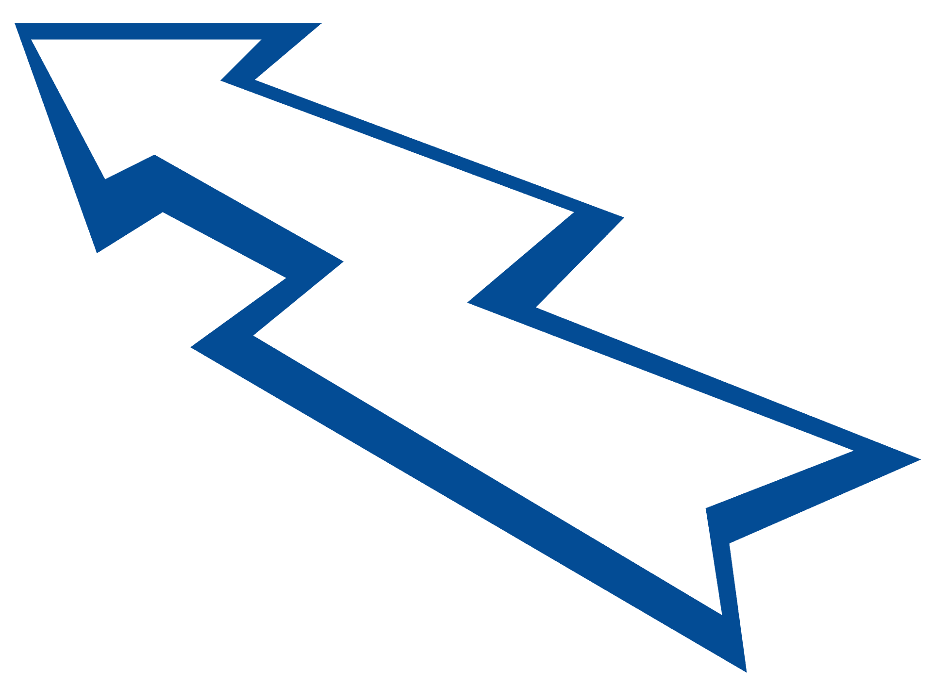 Stylized Blue Arrow Graphic PNG