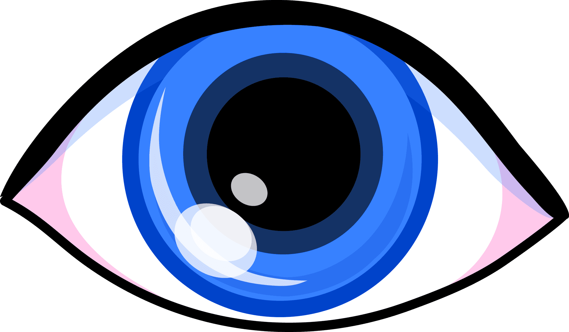 Stylized Blue Eye Clipart PNG