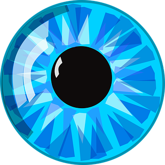 Stylized Blue Eye Graphic PNG