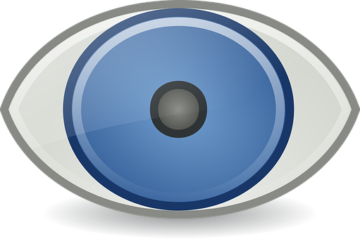 Stylized Blue Eye Graphic PNG