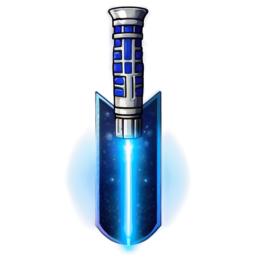 Stylized Blue Lightsaber Graphic Png 26 PNG