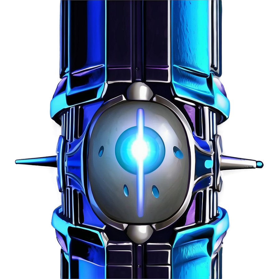 Stylized Blue Lightsaber Graphic Png Mgv PNG