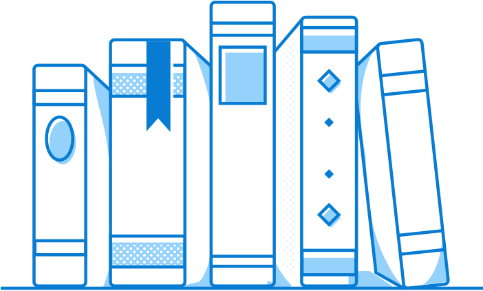 Stylized Book Spines Graphic PNG