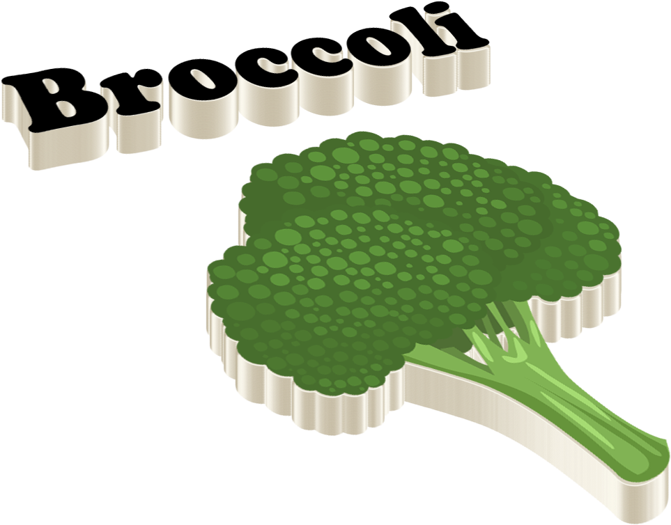 Stylized Broccoli Graphic PNG