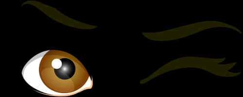 Stylized Brown Eye Illustration PNG