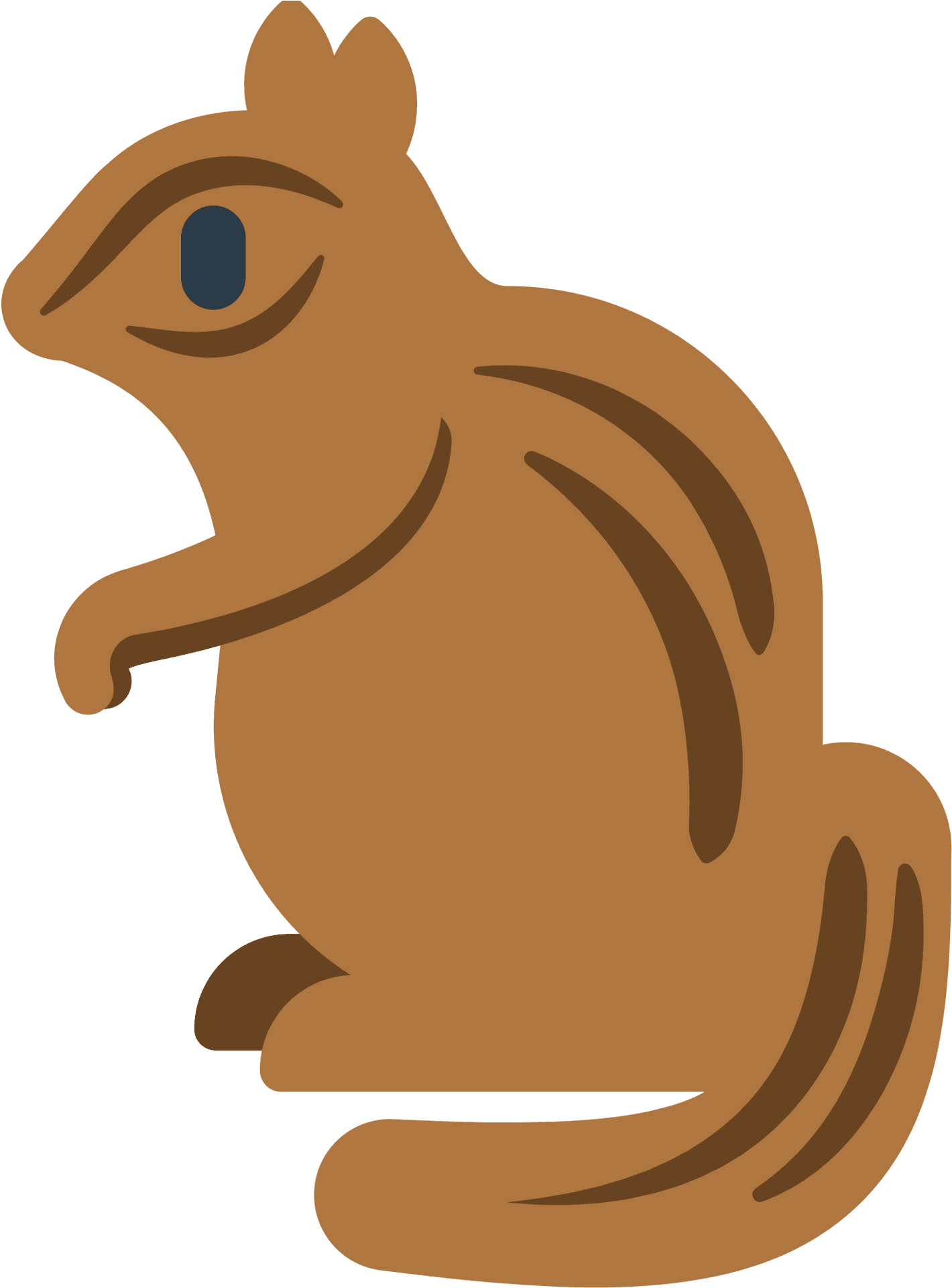 Stylized Brown Squirrel Graphic PNG