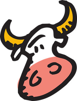 Stylized Bull Graphic PNG