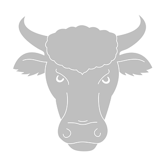 Stylized Bull Head Graphic PNG