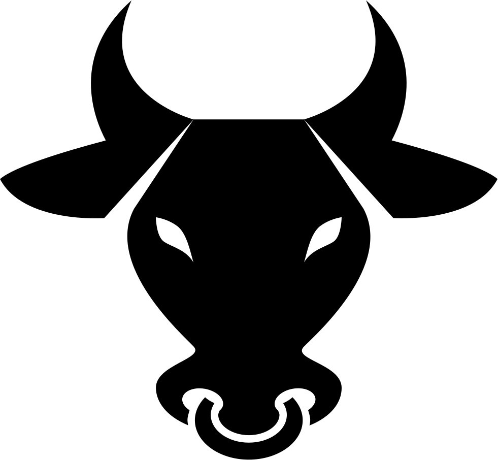 Stylized Bull Icon PNG