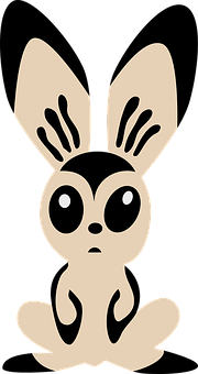 Stylized Bunny Graphic PNG