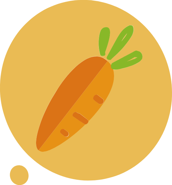 Stylized Carrot Graphic PNG