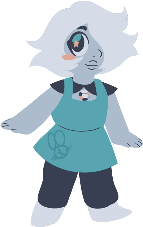 Stylized Cartoon Character Blue Dress PNG