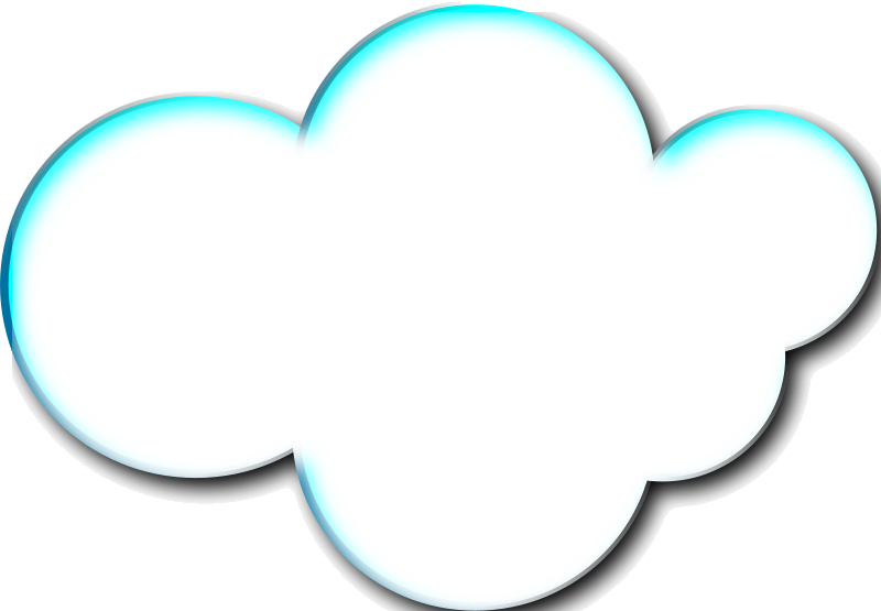 Stylized Cartoon Cloud Graphic PNG