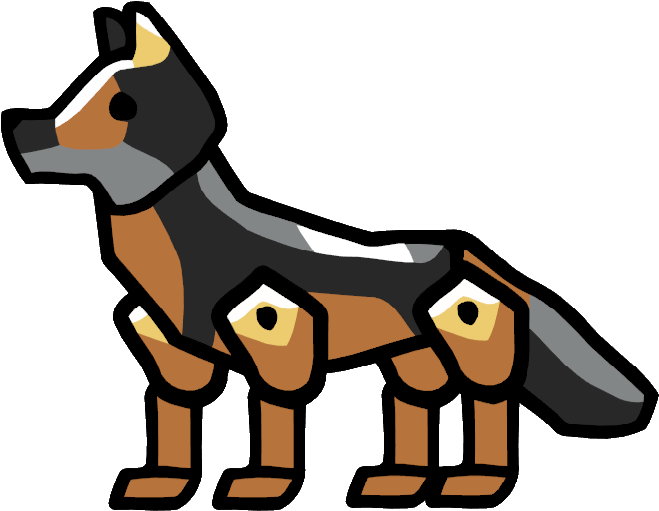 Stylized Cartoon Coyote Illustration PNG