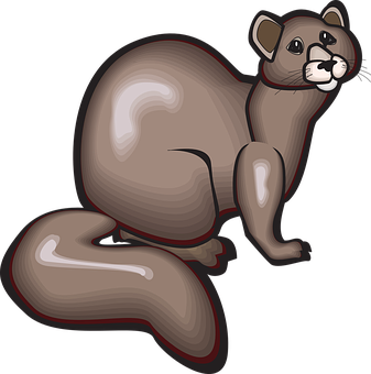 Stylized Cartoon Ferret PNG