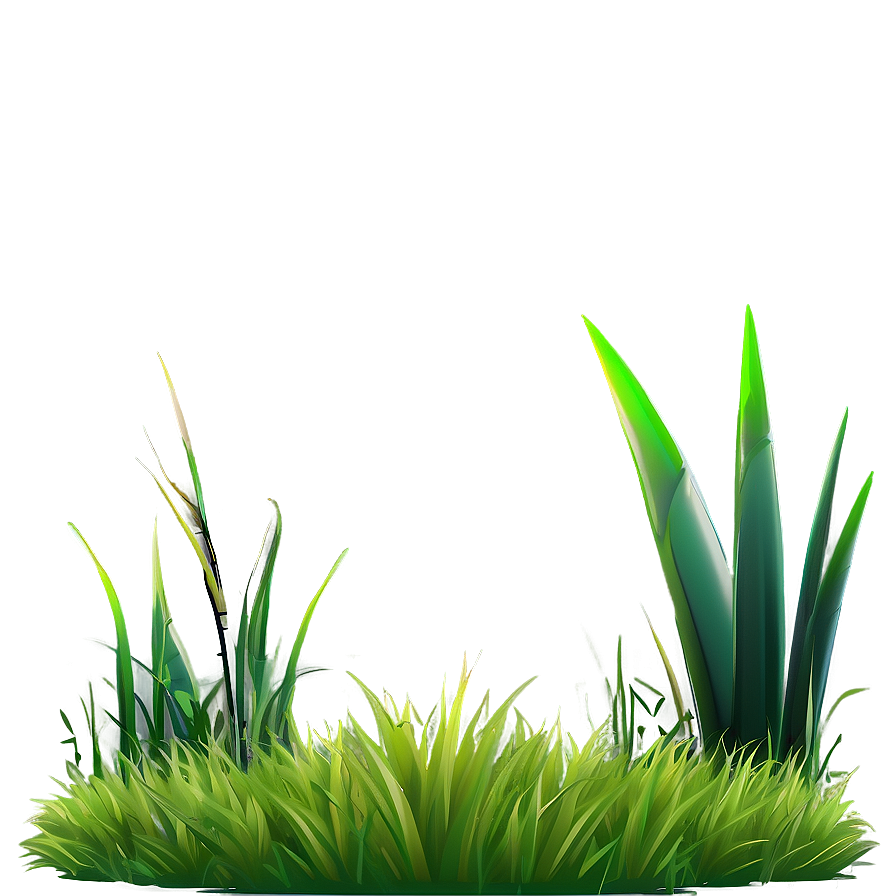 Stylized Cartoon Grass Png 06122024 PNG