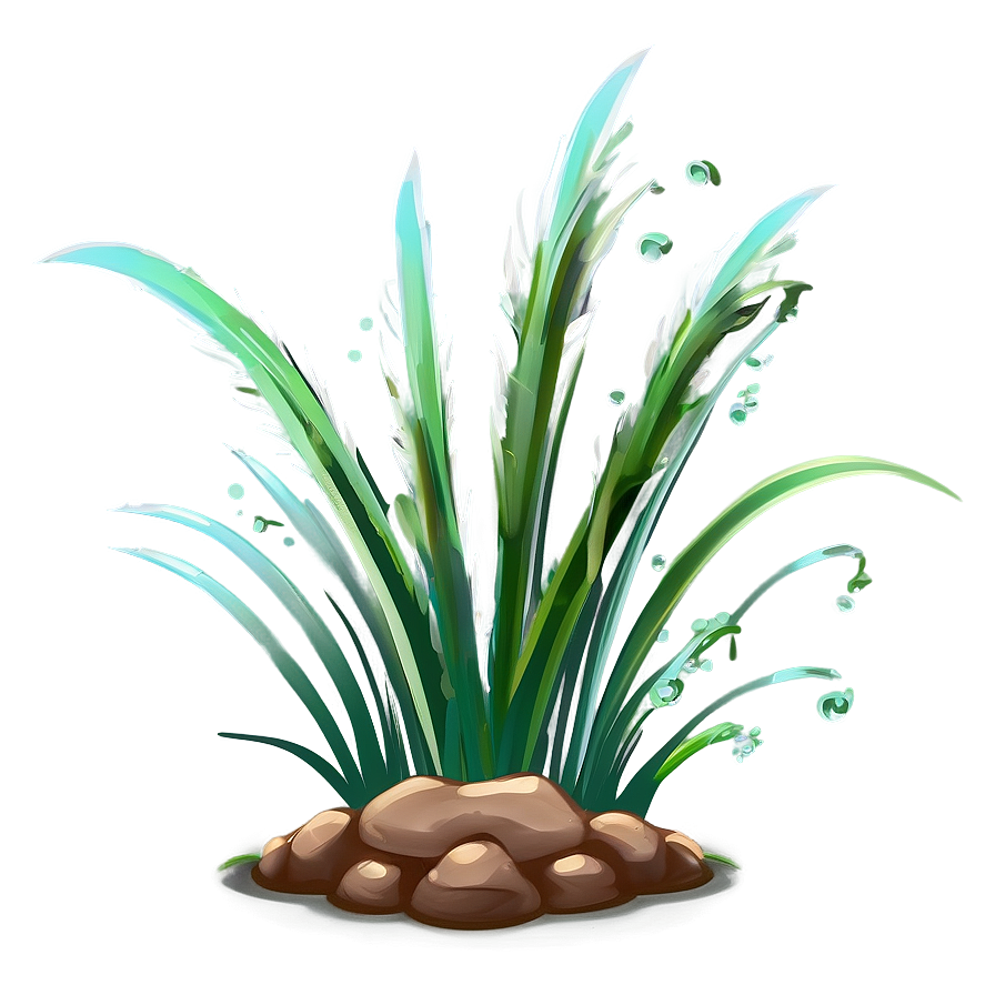 Stylized Cartoon Grass Png Kqg3 PNG