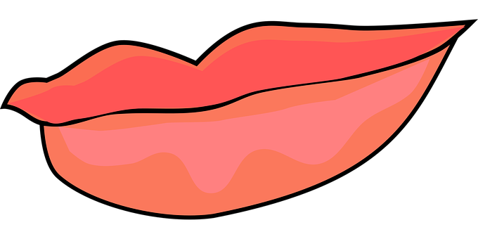 Stylized Cartoon Lips PNG