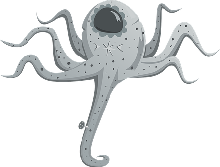 Stylized Cartoon Octopus PNG