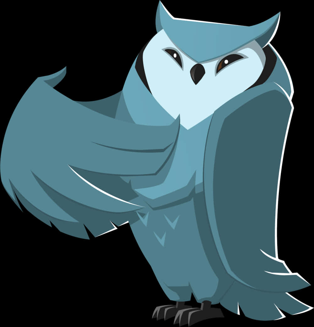 Stylized Cartoon Owl Illustration PNG