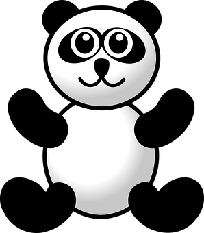 Stylized Cartoon Panda PNG