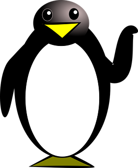 Stylized Cartoon Penguin Illustration PNG