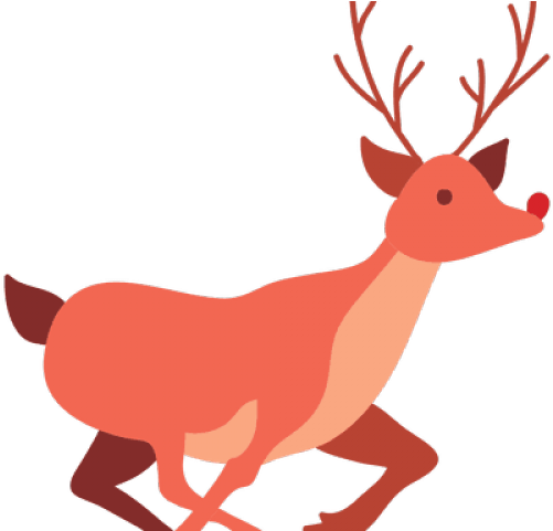 Stylized Cartoon Reindeer Illustration PNG