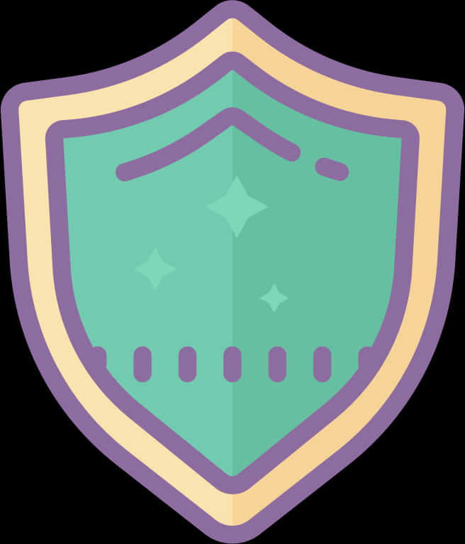 Stylized Cartoon Shield Graphic PNG
